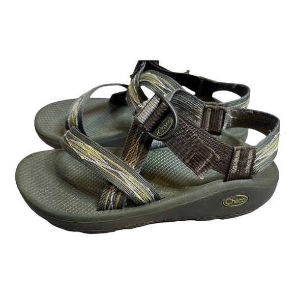 Chaco Mens Classic Z/1 Water Shoes Sandals Sz 9 Outdoor Hiking Green Gray Aztec main image 6